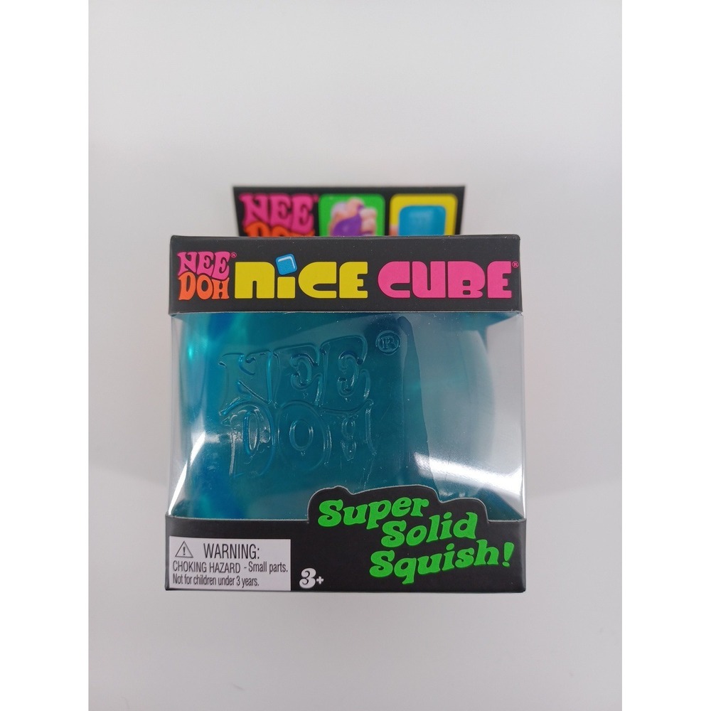 Needoh Nice Cube Blue Super Solid Squish New In Box